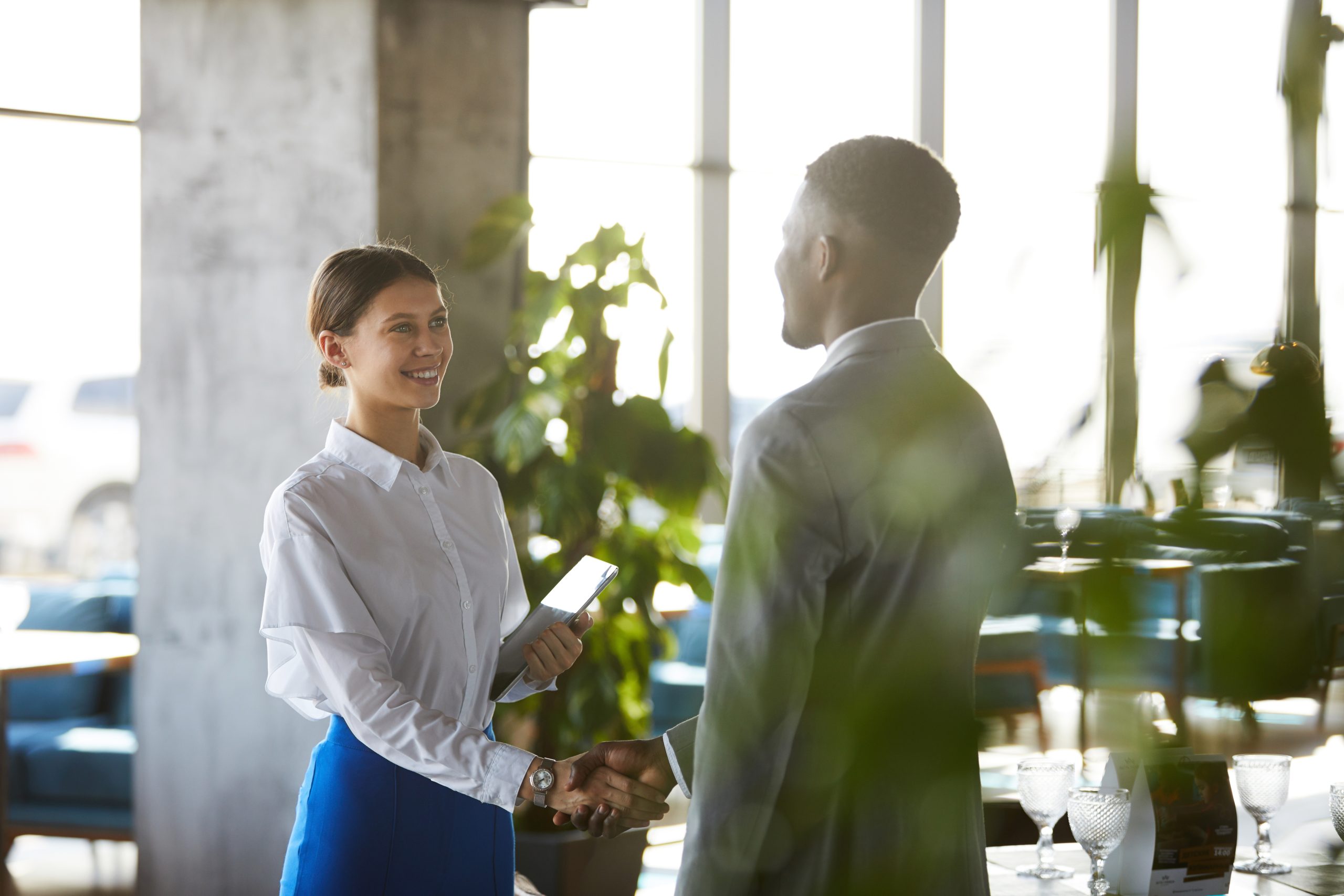 business people shaking hands